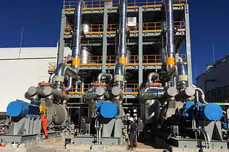 摩斯国际液环泵机组在南美某地热发电厂使用现场