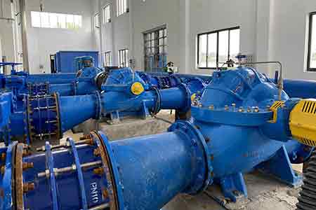 KPS系列单级双吸离心泵在上饶自来水空港新城10万吨水厂使用现场