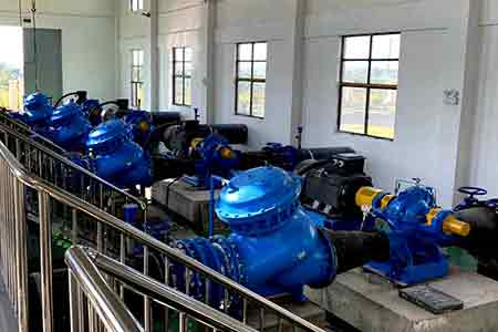 KPS系列单级双吸离心泵在江西湖口润泉城乡一体化供水项目使用现场