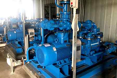 摩斯国际液环泵机组在开平牵牛生化制药有限公司使用现场